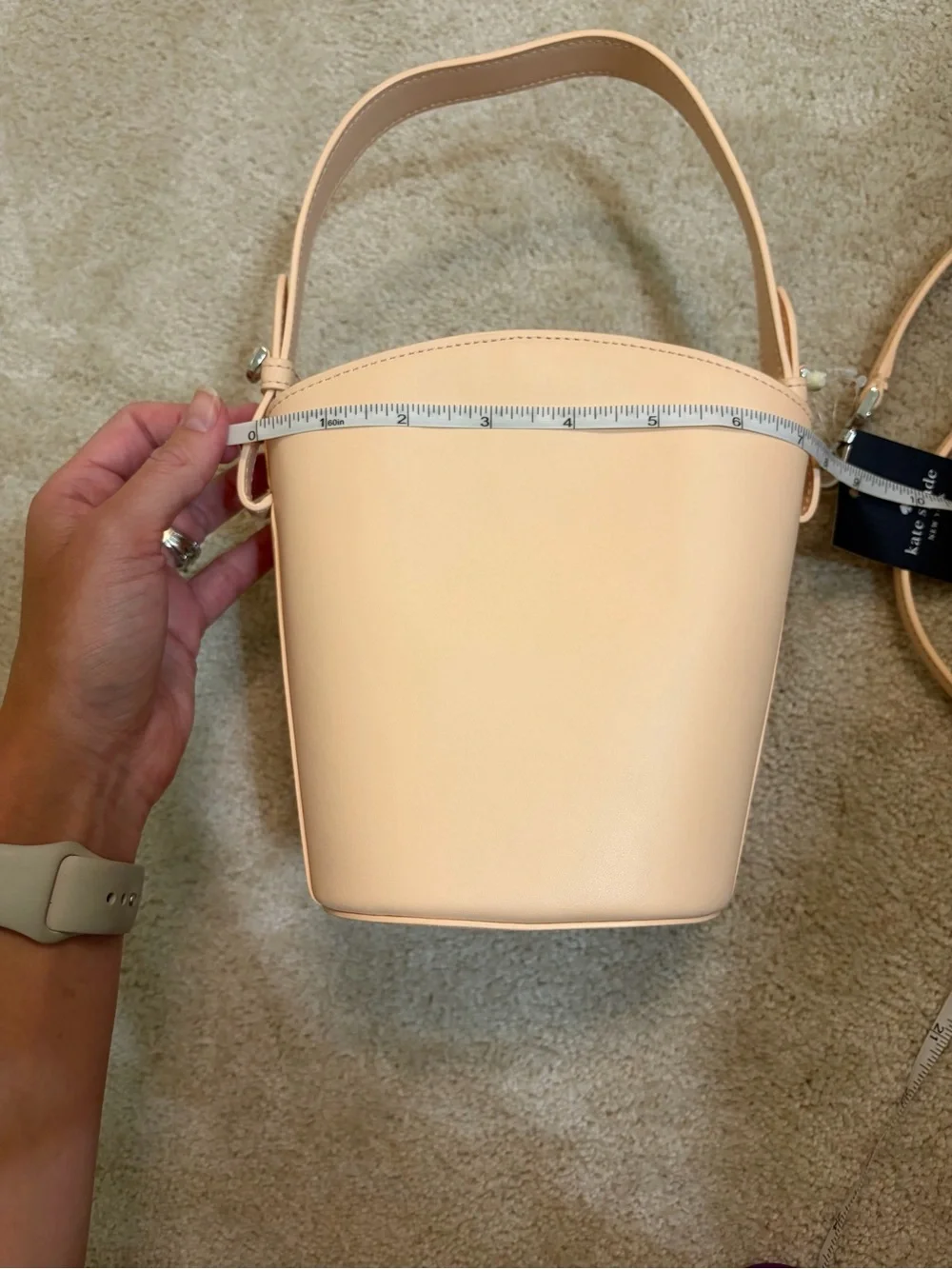 kate spade Flora Bucket Bag in Crisp Peach NWT MSRP $449
